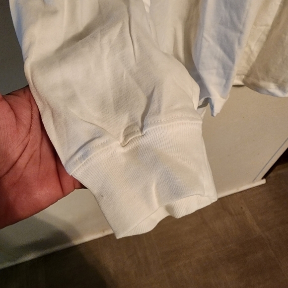 Spirit Jersey Ovrszd White Cutout Shoulder Shirt Sz XXL Unisex NWOT spot - Picture 6 of 11